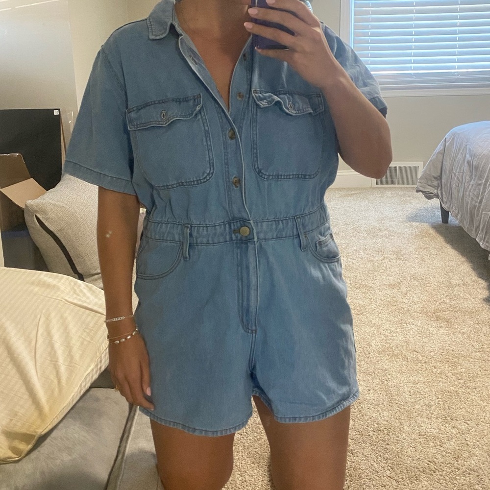 Universal Thread Blue Denim Romper